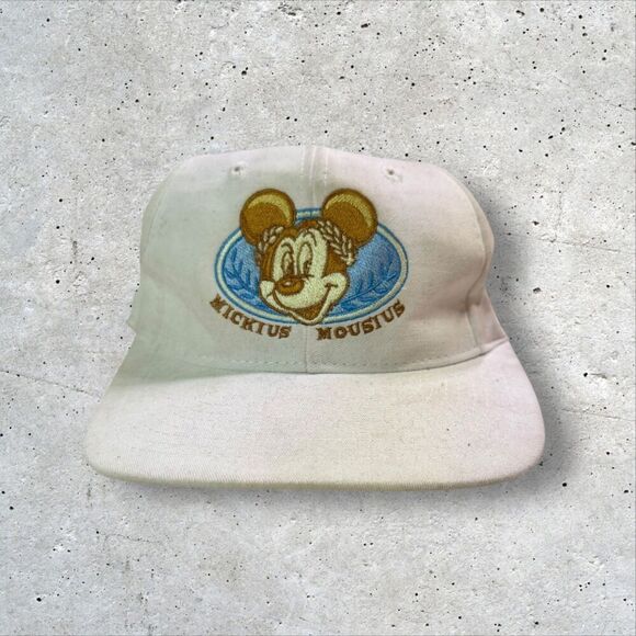 Disney Other - Disney Store Las Vegas Snapback Hat Roman Mickey Mouse White Cap Forum Shops